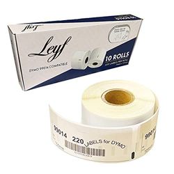 Leyf Dymo 99014 Lot de 10 rouleaux de 220 étiquettes 100% compatibles avec Dymo et Seiko 54 x 101 mm