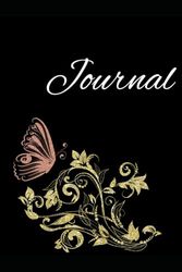 Journal Cute College Ruled 200 Pages Glitter Butterfly For Women and Girls