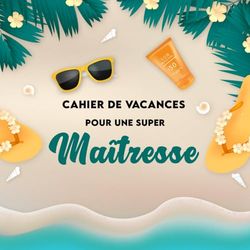 Cahier de Vacances pour une Super Maîtresse: Livre de Coloriage de Cosmétiques, Des Dessins Simples et Grands Pour La Relaxation, Cadeau Maitresse d’école Fin d’année, Atsem, Aesh, Nounou.