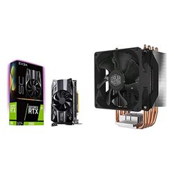 EVGA Geforce Rtx 2060 Sc Gaming, 6Gb Gddr6, Ventilatore Hdb , 06G-P4-2062-Kr, Nero, ‎18.98 x 4.45 x 11.12 cm; 880 grammi & Cooler Master Hyper H412R Dissipatore Cpu