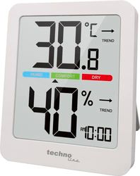 Votre lieu de travail est-il trop froid ? Vérifiez cela! Thermomètre de bureau, affichage du confort de la pièce, affichage de l'humidité et de la température, heure, rétroéclairage par capteur
