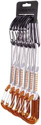 CAMP Unisex's Photon Wire Express KS Dyneema (Pack van 6) Karabijnhaak, Grijs/Wit/Oranje, 18cm