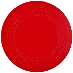 DYCEM Non Slip Round Pad 19 cm, Red, Precut Adhering Pad, Grip Assistance, Non-Toxic, Prevents Objects From Sliding or Rolling, Ideal for Cups, Plates, and Eating Utensils