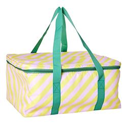 Rice - Cooler Bag Yellow And Lavender Striped