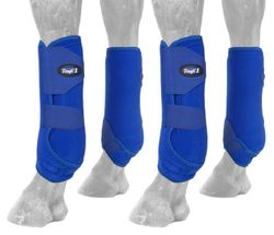 Tough 1 - Juego de Botas Deportivas para Caballo con ventilación Extrema, Talla S, Azul Real