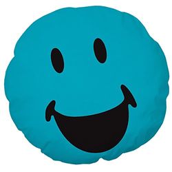 CTI 043434 - Cuscino Smiley 3D World Lagon, 36 x 36 cm, Colore: Blu