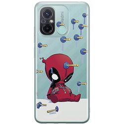 ERT GROUP mobiltelefonfodral för Xiaomi REDMI 12C/ REDMI 11A originalt och officiellt licensierat Marvel mönster Deadpool 005 optimalt anpassad till formen på mobiltelefonen, gedeeltelijk transparant