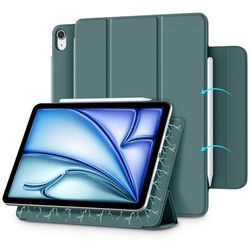 Vobafe Magnetische Hoes Compatibel met iPad Air 4e Generatie 2020 10.9 Inch/iPad Pro 11 2018, Trifold Case met Opvouwbare Klep, 2e Potlood Draadloos Opladen, Automatische Slaap/Waak-Dennen Groen