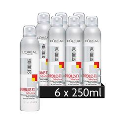 L'Oréal Paris Studio Line spray de penteado sem deixar vestígios FX ultra forte de 250 ml, pacote de 6 x 250 ml)
