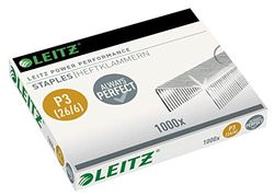 Leitz P3 Power Performance 26/6 Staples, Strong Steel, 6 mm, 1000 Staples, Up to 30 Sheet Capacity