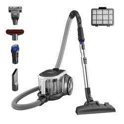 EUREKA NEN180, Bagless Canister Vacuum Cleaner, Lightweight Vac for Carpets and Hard Floors, Silver with Black