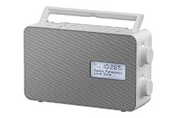 Panasonic RF-D30BTEG-W Radio Digital inalámbrica Bluetooth para música y Dab+, Resistente a Salpicaduras, estación de Carga para Smartphone, FM, Ecualizador, Despertador, Temporizador, Blanco