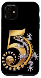 Bambini 5 anni lucertola rettile 5° compleanno festa compleanno Custodia per iPhone 11