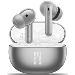 Ecouteurs Bluetooth sans Fil, Aoslen Oreillette sans Fil 5.3 avec 4 ENC Réduction Bruit Mic Écran LED HiFI Son Stéréo 42H Durée Lecture Sport Casque Contrôle Tactile IPX7 Étanche pour iOS Android Noir