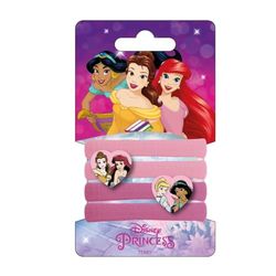 Disney Princess Hair Ties for Girls and Women - No Damage Soft Ponytail Holders, Terry Hair Bobbles with Charm- 4 Pcs