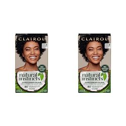 Clairol Natural Instincts Semi-Permanent No Ammonia Hair Dye, 2 Black (Pack of 2)