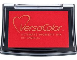 Tsukineko Versascolor Camélia - Almofada de tinta, cor-de-rosa, tamanho único
