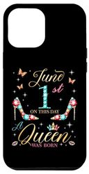 Carcasa para iPhone 14 Plus El 1 de junio Nació una reina el 1 de junio Cumpleaños Mujeres Niñas