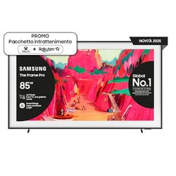 Samsung Smart TV 85'' QE85LS03FWUXZT Neo QLED 4K, NQ4 AI Gen2 Processor, Wireless One Connect, Art Mode, Matte Display, Dolby Atmos, Modern Frame Design, ed. speciale PACCHETTO INTRATTENIMENTO, 2025