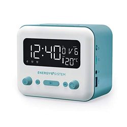 Energy Sistem Clock Speaker 2 Bluetooth (Dual Alarm, 5 W, FM Radio, Bluetooth 5.0, Aux-out), Blu