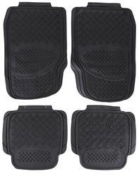 SIXTOL CAR MAT UNI SET 3 | Universal Rubber Car Mats | 4-Piece Set | Front & Rear | PVC Material | Compatible with Most Vehicles