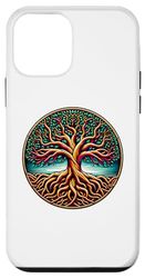 Carcasa para iPhone 12 mini Colorido árbol de la vida nórdico Yggdrasil