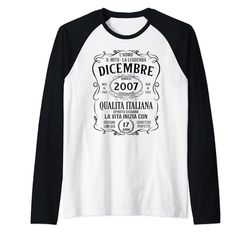 Leggende Sono Nate A Dicembre 2007 Regalo Ragazzo 17 Anni Maglia con Maniche Raglan