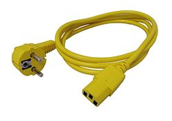 ROLINE Netsnoer, rechte IEC-aansluiting, geel, 1,8 m