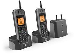 BT Elements Cordless Landline House Phone, Home Phone, 1 km Range, IP67 Rated, Nuisance Call Blocker, Answer Machine, Twin Handset Pack