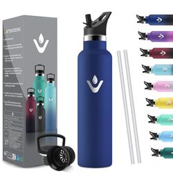 HoneyHolly Botella Agua Acero Inoxidable, 1000 ML Reutilizable Sin BPA, Botella Agua Termica, Botella Agua, Aislamiento Al Vacío de Doble Pared, Termos, Cantimplora para Adultos, Deporte