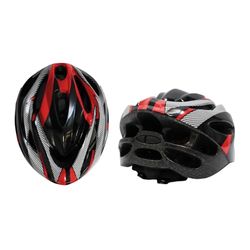 Endless EL1051 High Quality Cycle and Skates Helmet with Adjustable Strap | Black and Red | Material : Polycarbonate, EPS | With Inside Cushioning Padding for Comfort | For Adults, Women and Men