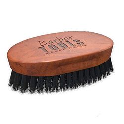 BARBER TOOLS Beard and mustache brush. Made with beech wood and 100% wild boar bristle. It is ideal for the use of oil, balm, wax and all beard care.