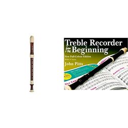 YAMAHA YRA-312B Recorder - Alto baroque fingering, simulated rosewood with white trim & Treble Recorder from the Beginning: Pupil Book (Revised Full-Colour Edition