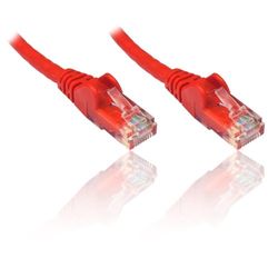 PremiumCord Patch Cable Cat 5e UTP, 1 Gbit/s, cabo Ethernet, LAN, conectores RJ45, flexíveis e robustos, AWG 26/7, drivers 100% , vermelho, 10 m