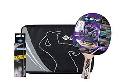 Donic-Schildkröt Bordtennis premium presentset nivå 800, 1 racketar, 3 bollar 3 x ITTF, högkvalitativt racketfodral, komplett set av hög kvalitet