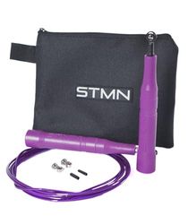STAMINA FITNESS Corda da Salto Rush – Corda per Saltare Professionale con Cuscinetto Semi-Pro, Cavo in Acciaio Regolabile 2.4mm – Perfetta per CrossFit, Double Under e Allenamenti