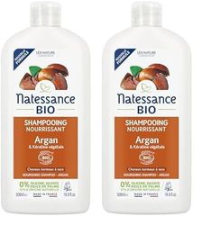 Natessance - Shampooing nourrissant - Argan Bio & Kératine végétale (Lot de 2)
