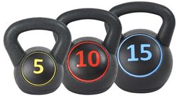Sporzon! Brett grepp Kettlebell träning fitness vikt set, inkluderar 2,3 kg, 4,5 kg, 6,8 kg, flerfärgad