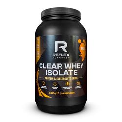 Reflex Nutrition Clear Whey Isolate Protein Powder - 20g of Protein, Low Sugar, Low Fat - Muscle Growth & Hydration - Light and Refreshing - Fruit Juice Style Flavours (Tropical, 1.2kg, 34 Servings)
