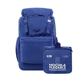 TOTTO, Sac à dos pliable couleur bleu-Collapse Mixte, Taille unique