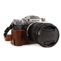 MegaGear MG1924 Ever Ready Genuine Leather Camera Half Case Compatible with Fujifilm X-T4 - Brown