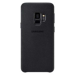 Samsung Alcantara Fabric Qi Charging Compatible Case Cover for Galaxy S9 - Black,EF-XG960ABEGWW