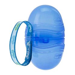 Chicco - Porta-chupetas de duas chupetas individuais, cor azul