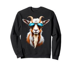 Cool Goat Sunglasses Funny Farm Sweatshirt