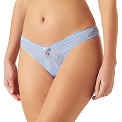 Emporio Armani Women's Eternal Lace Brazilian Brief Mutandine Perizoma, Periwinkle, S da Donna