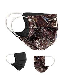 BaF Community-maskers Set van 2 stuks Unisex geïmproviseerd masker Omkeerbaar mondbeschermingsmasker Mond- en neusbescherming Omkeerbaar masker met motief katoen BCI Wasbaar