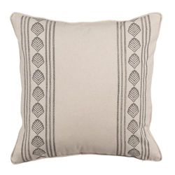 BigBuy Home Cojín Algodón Lino Gris Perla Estampado 50 x 50 cm