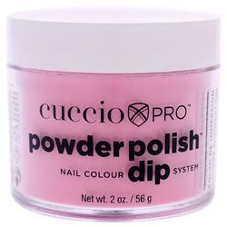 Cuccio Powder Polish - Acrylic Nail Colour Dip System - 45g (1.6oz) Dipping Powder - Bright Pink w/Gold Mica