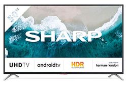 Sharp Aquos Android 9.0 50" Uhd 4K Google Assistant Dts Virtualx Smart TV Bluetooth Suono Harman Kardon Sat Internet Wifi Youtube Netflix 4Xhdmi 2Xusb 1 Sdcard Uscita Cuffie, Scart e Audio Digitale