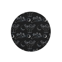 Questo Casa, Tapis de Souris Rond imprimé numérique avec Fond antidérapant pour Bureau et Maison Diamètre 22 cm